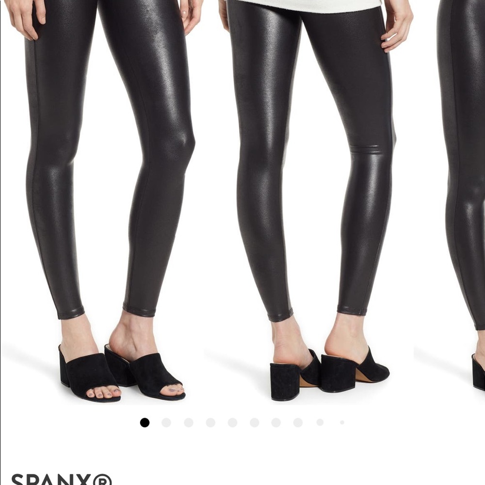 Spanx Faux Leather Leggings Medium